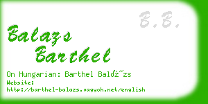 balazs barthel business card